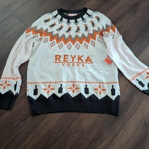 Men's Sweater - Black and Orange